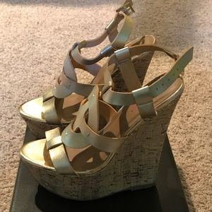 Gold wedge / heels